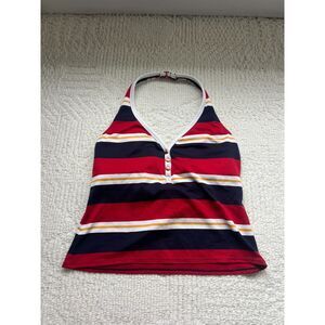 tommy hilfiger striped halter neck top